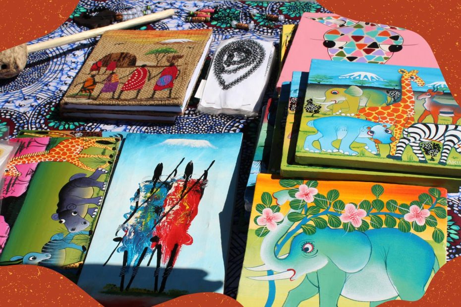 Värikkäitä tuotteita Afrikkalaisella torilla.